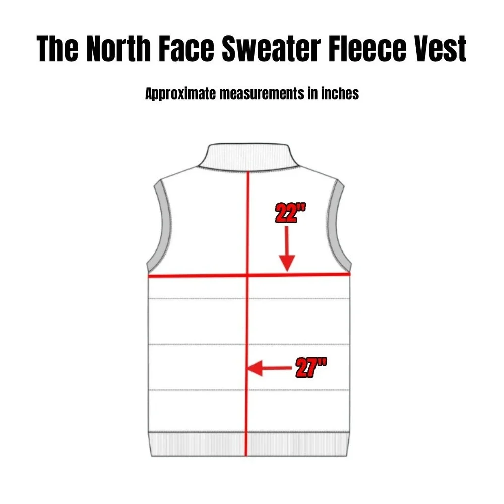 The North Face Sweater‎ Fleece Vest Mens Large Gray Full Zip Akin Law Firm Logo